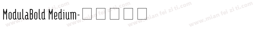 ModulaBold Medium字体转换